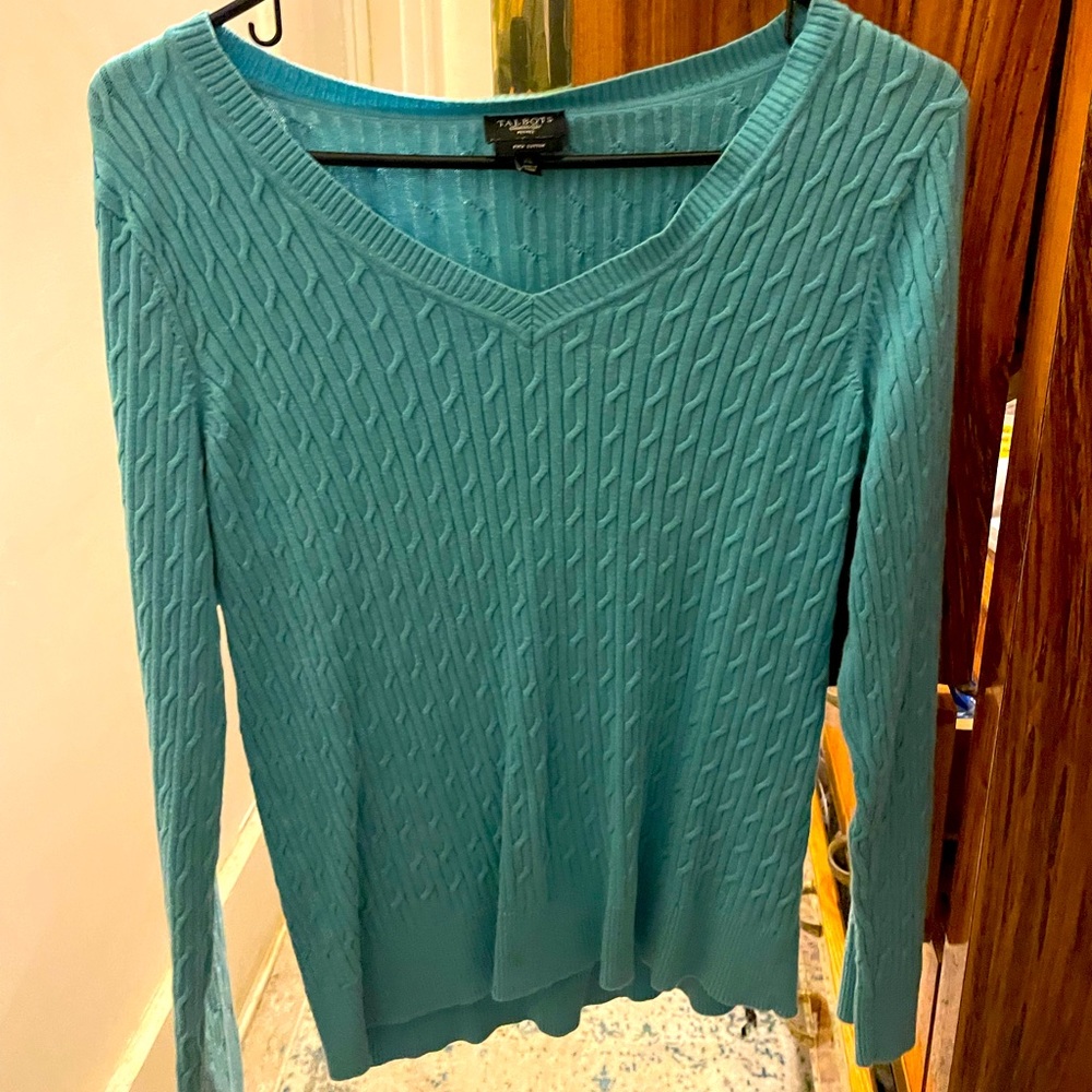 Talbots turquoise blue sweater